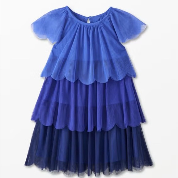 Hanna Andersson Blue Layered Kids Formal Dress - Picture 1 of 9
